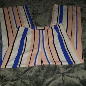 Romeo + Juliet Couture Striped Wide Leg Pants